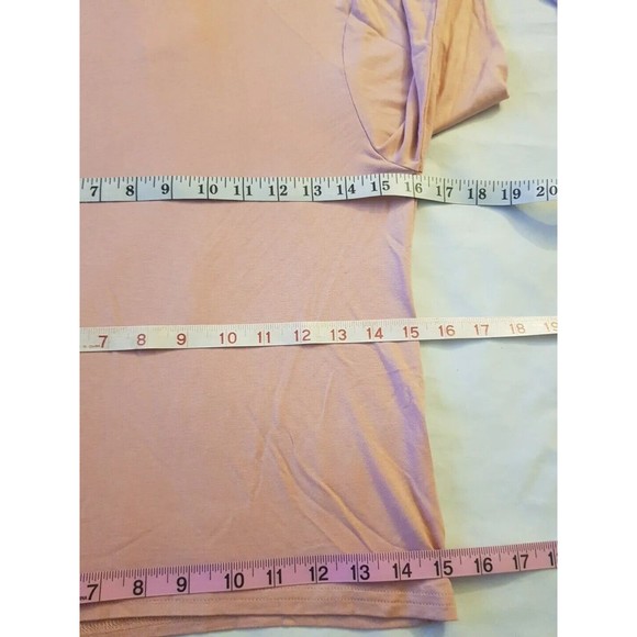 Divided H&M Womens Turtleneck Blouse Top Size Medium Pink Long Sleeve Stretch - Picture 11 of 11